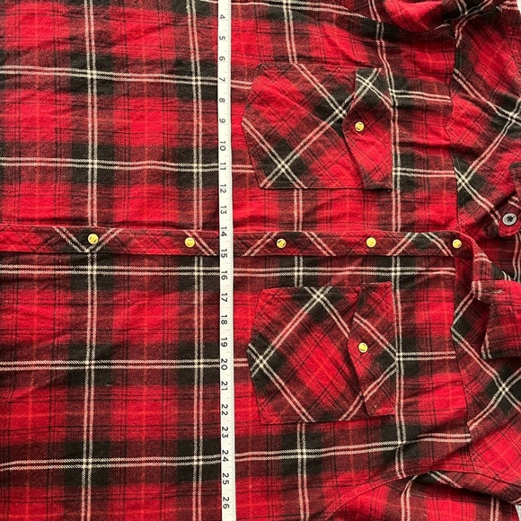 Red‎ Plaid Men's Shirt flannel - Picture 4 of 10